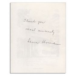 Lena Horne Signed Card