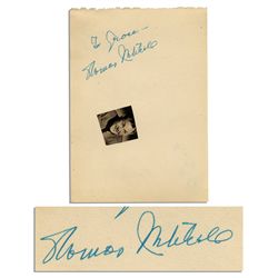 Jayne Mansfield Signed Card