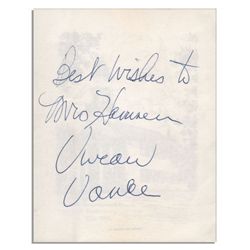 ''I Love Lucy'' Star Vivian Vance Signed Card