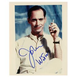 John Waters Signed 8'' x 10'' Glossy Photo -- Signed Boldly in Blue Metallic Marker -- Fine Conditio