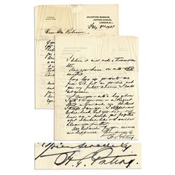 Radio Inventor Guglielmo Marconi Signature on 3'' x 1.5'' Card -- ''G. Marconi'' -- Dated on Verso '