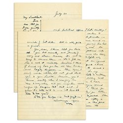 Dwight Eisenhower Letter to Mamie After the Birth of Their Son -- ''...I am...anxious to see the you