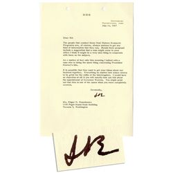 Dwight Eisenhower WWII Autograph Letter Signed -- ''...I don't like to appear a weakling or a sissy.