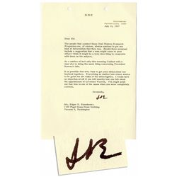 Dwight D. Eisenhower 1967 Typed Letter Signed -- Mentioning the President's Regret Over His Appointm