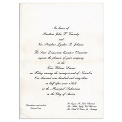 Lyndon B. Johnson Signed Senate Chamber Pass From His Days as ''Master of the Senate''