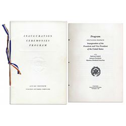 Inauguration Ceremonies Program From 20 January 1941 -- President Franklin Roosevelt and Vice Presid