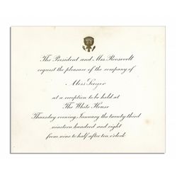 Teddy Roosevelt 1908 White House Invitation