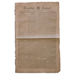1795 Newspaper -- ''Columbian Centinel'' -- George Washington on Jay Treaty