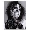 Image 1 : Electrifying 8'' x 10'' Glossy Signed Photo of Rocker Alice Cooper -- Signed in Silver -- Near Fine