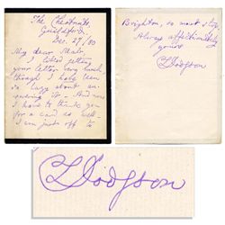 J.M. Barrie Autograph Letter Signed -- ''...There will be nothing doing on Friday evening in Peter P