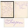 Image 1 : J.M. Barrie Autograph Letter Signed -- ''...There will be nothing doing on Friday evening in Peter P