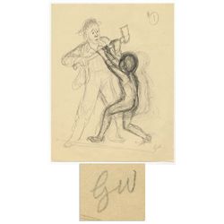 Ray Bradbury Signed ''The Last Circus & The Electrocution'' Book -- With Humorous Sketch by the Imag