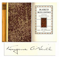 Playwright Eugene O'Neill Signs a Limited Edition Copy of ''Marco Millions'' -- Satirical Play ''to