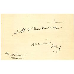 Gertrude Stein's Lover Alice B. Toklas Signed Postcard -- ''...Carl's [Van Vechten] birthday noticed