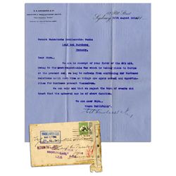 Karl Donitz Signs 10'' x 8'' Glossy Photo of Nuremberg Trial -- ''Donitz 25.7.80'' -- Very Good