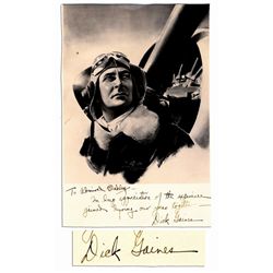 WWII Lt. Cmdr. Richard Gaines Portrait Inscribed ''To Admiral Blakely - In deep appreciation of...Di