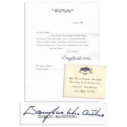 Fleet Admiral Ernest King's Navy Pilot Wing -- With Signed ''E.J. King'' Card by the WWII Legend