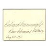 Image 1 : Signature of ''Richard Wainwright / Rear Admiral US Navy / Aug 28 - 1911'' -- Admiral of the Spanish