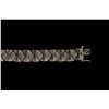 Image 4 : BRACELET:  [1] 14k WG bracelet set with 92 rd diamonds, TWA 2.76 cts., J, SI2-I1; 8 3/4"s; 46.5 gram