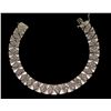 Image 5 : BRACELET:  [1] 14k WG bracelet set with 92 rd diamonds, TWA 2.76 cts., J, SI2-I1; 8 3/4"s; 46.5 gram