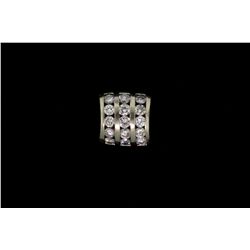 RING:  [1] 18k WG ring set with 15 rd diamonds, TWA 1.95 cts., I/J, SI1-SI2; size 5 1/2; 17.2 grams