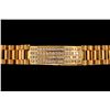 Image 1 : BRACELET:  [1] 18ky bracelet with a center bar set with 68 rd diamonds, TWA 4.08 cts, G-I, SI1-SI2; 