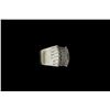 Image 2 : RING:  [1] 18k WG ring set with 69 princess cut diamonds, TWA 2.0 cts, J/K, SI1-I1; size 9 1/2; 19.6