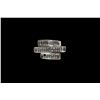 Image 1 : RING:  [1] 10k WG ring set with 69 princess cut diamonds, TWA 2.0 cts, J/K, SI1-I1; size 9 1/2; 19.6