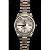 Image 1 : WATCH: (1) Men's 18k WG Rolex O.P. Day Date II wristwatch; 42mmOD case; silver dial w/ 2 bag & 8 rd 