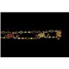 Image 3 : BRACELET: (1) Diamond and multi-colored gemstone 18k YG bracelet 7 1/2" long with (3) frogs through 