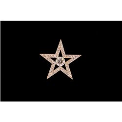 PENDANT: (1) Diamond and 14ky star pendant. 1  diameter set with (1) rbc diamond in center, 6.0mm SI