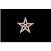 Image 1 : PENDANT: (1) Diamond and 14ky star pendant. 1" diameter set with (1) rbc diamond in center, 6.0mm SI