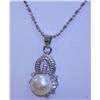 Image 1 : WHITE PEARL AND CZ NECKLACE