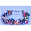 Image 1 : 150.90 CTW MULTICOLOR PEARL 3-STRAND BRACELET