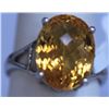 Image 1 : 23.00 CTW CITRINE RING .925 STERLING SILVER