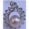 Image 1 : PEACH PEARL AND CZ PENDANT