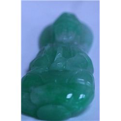 GREEN JADE CHINESE GOD NECKLACE