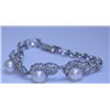 WHITE PEARL AND CZ BRACELET