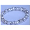 Image 1 : 103.75 CTW WHITE PEARL AND CZ BRACELET