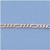 Image 2 : Genuine 16" 14k  Gold-Yellow 2.2mm Rhod Figaro Chain