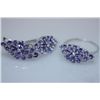 44.96 CTW TANZANITE SET .925 STERLING SILVER