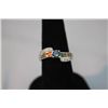 23.00 CTW ANTIQUE LOOKING CZ AND OPAL PEARL RING .925 S