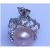 Image 1 : 15.55 CTW PURPLE PEARL AND CZ PENDANT