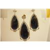 Image 1 : 78.00 CTW SAPPHIRE AND DIAMOND EARRINGS .925 STERLING S