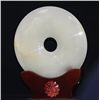Image 1 : ROUND JADE STATUE WITH ANTIQUE WOOD BASE.