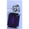 Image 1 : 6.75 CTW AMETHYST PENDANT .925 STERLING SILVER