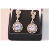 Image 1 : 50.00 CTW ANTIQUE LOOKING OPAL DANGLING EARRINGS .925 S