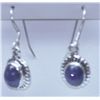 Image 1 : 23.15 CTW TANZANITE EARRINGS .925 STERLING SILVER