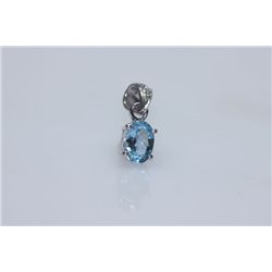 4.50 CTW BLUE TOPAZ PENDANT .925 STERLING SILVER