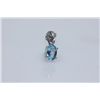 Image 1 : 4.50 CTW BLUE TOPAZ PENDANT .925 STERLING SILVER